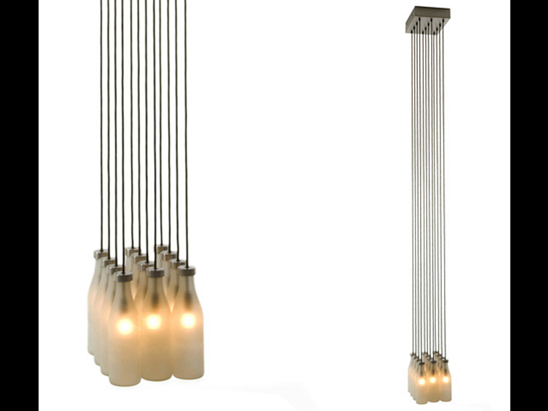 Droog Milk Bottle Lamp By Tejo Remy Designer Plein Feux Sur Des Luminaires De Designers Elle D 233 Coration
