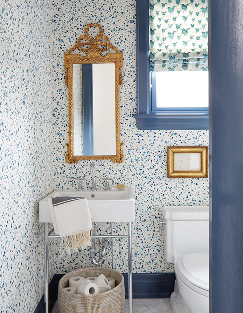 J'ose le papier peint dans ma salle de bains elle décoration