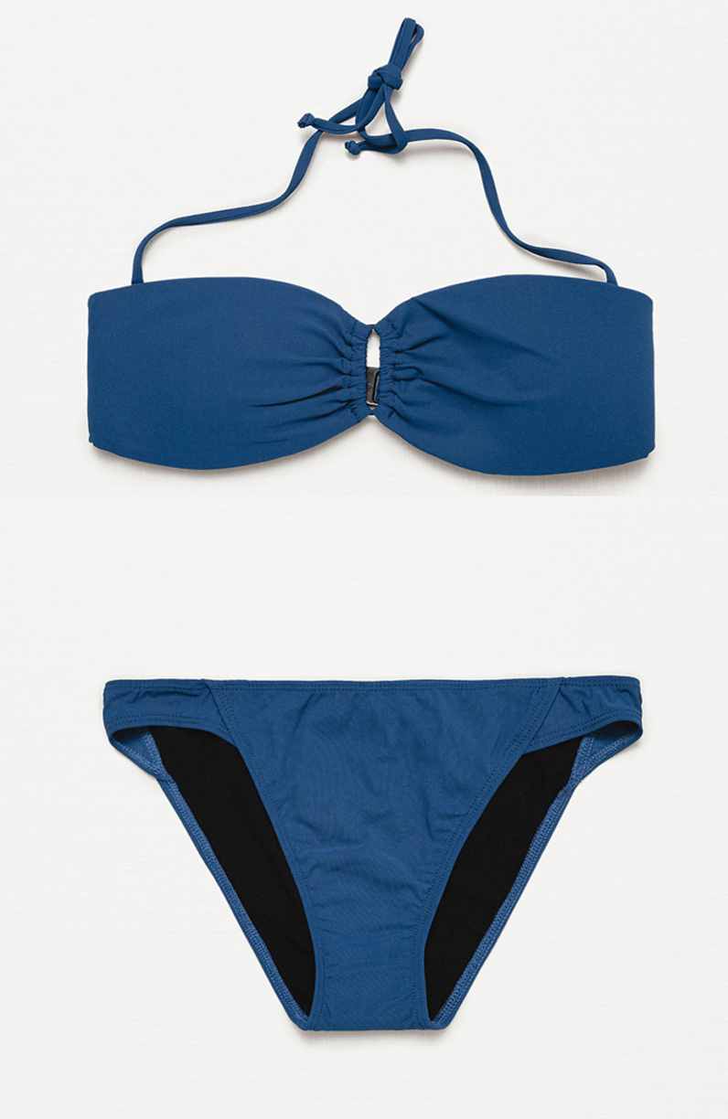Maillot de bain bandeau marine Zara 25 maillots de bain bandeau pour