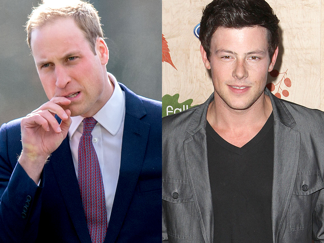 Prince William et Cory Monteith ont tous les deux 30 ans ...